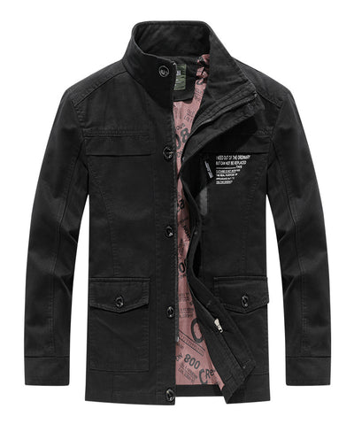 Chaqueta Cortaviento de Algodón Lavado para Hombre - Casual y Versátil - Image 12