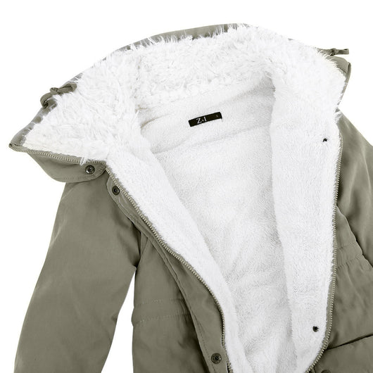 Abrigo de Algodón Forrado en Peluche de Cordero - Diseño Slim Reductor - Image 25