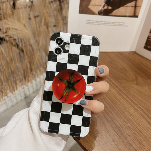 Funda Protectora para iPhone con Diseño Cuadros y Flores Azules - Image 13