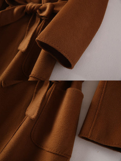 Abrigo de Lana Reversible con Textura Ondulada para Mujer - Image 9