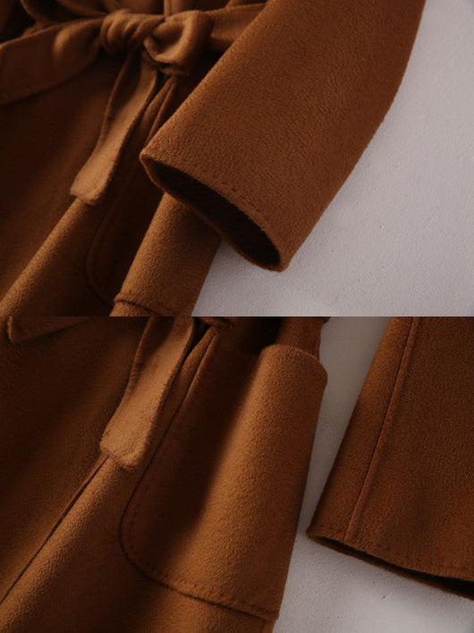 Abrigo de Lana Reversible con Textura Ondulada para Mujer - Image 9