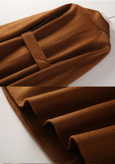 Abrigo de Lana Reversible con Textura Ondulada para Mujer - Image 10