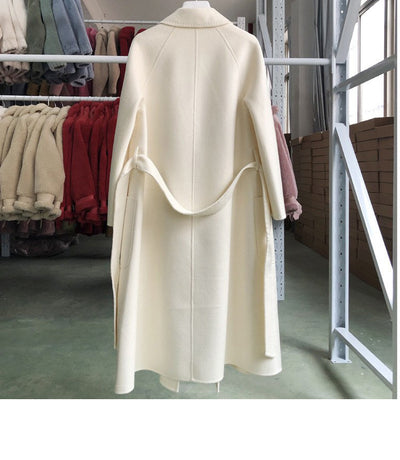 Abrigo de Lana Reversible con Textura Ondulada para Mujer - Image 12