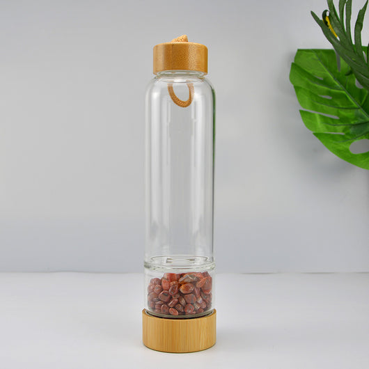 Vaso Térmico de Cristal con Tapa de Bambú y Piedras de Poder - Doble Capacidad - Image 28