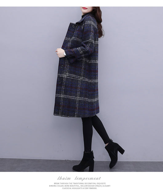 Abrigo de Lana Acolchado Talla Grande para Mujer - Image 8