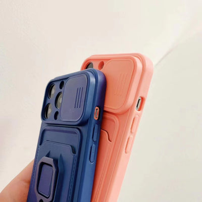 Funda Protectora con Anillo, Correa y Soporte Diagonal para Teléfono - Image 20