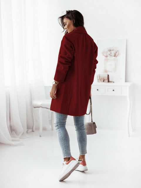 Abrigo de Lana Doble Botonadura con Cuello Tipo Blazer - Image 16