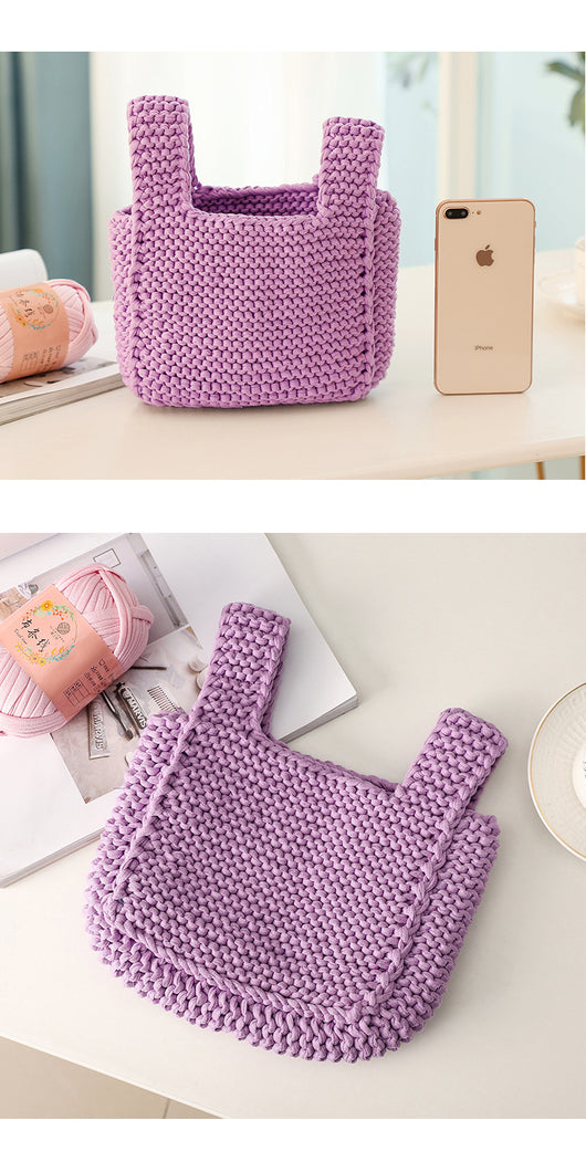 Bolsa Tejida Artesanal DIY - Material para Tejer Bolsos de Tela - Image 21
