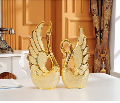 Adornos de Cisne Enchapados en Oro - Image 8