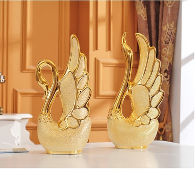 Adornos de Cisne Enchapados en Oro - Image 9