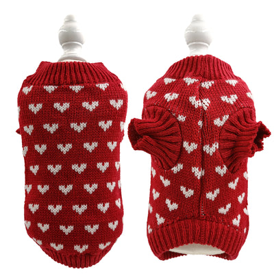 Suéter Cálido para Perro Diseño Amor Rojo Otoño Invierno - Image 22