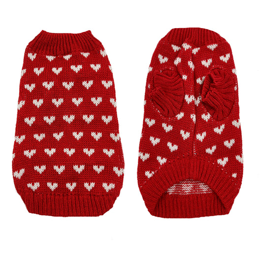 Suéter Cálido para Perro Diseño Amor Rojo Otoño Invierno - Image 23