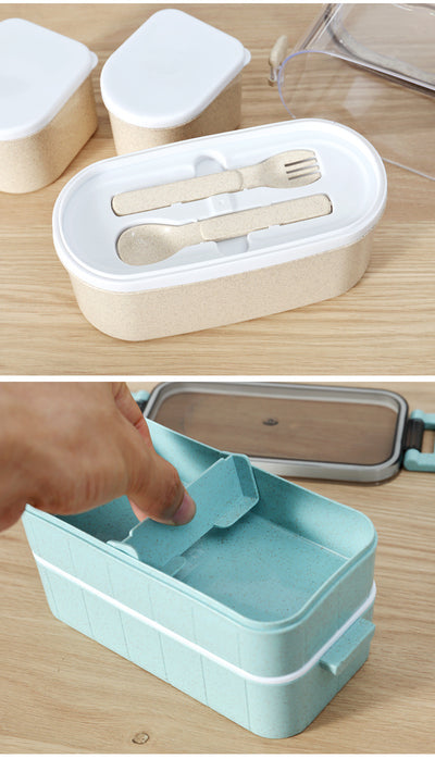 Lonchera Bento Box de Fibra de Trigo Microondeable - Image 12
