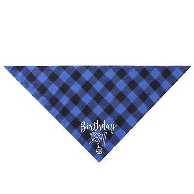 Pañoleta Triangular para Mascotas Cumpleaños - Bandana Algodón Cuadros Perros y Gatos - Image 12