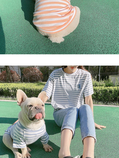 Playera Modal a Rayas para Padres e Hijos con Mascotas - Image 10