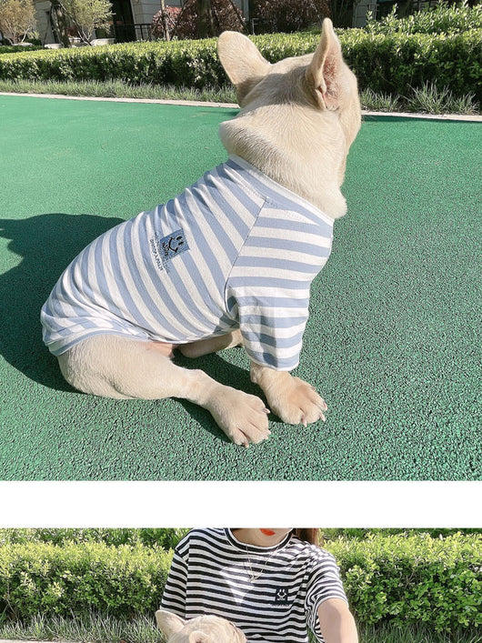 Playera Modal a Rayas para Padres e Hijos con Mascotas - Image 13