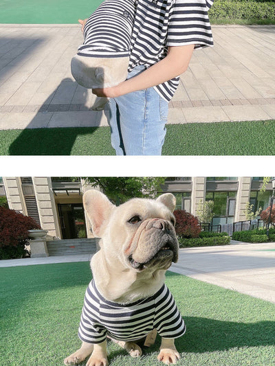 Playera Modal a Rayas para Padres e Hijos con Mascotas - Image 15