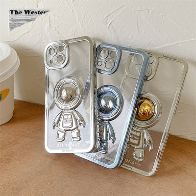 Funda Astronauta 3D con Galvanizado Espejo para Celular - Image 16