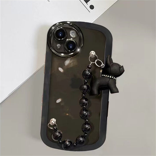 Funda Protectora para Teléfono con Diseño de Pulsera Negra Transparente - Image 12