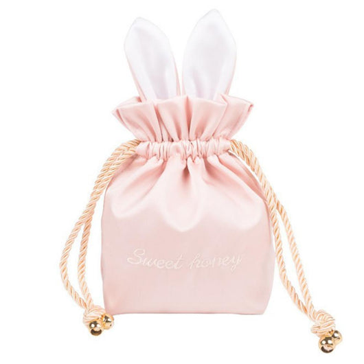 Bolsa de Almacenamiento de Joyas y Cosméticos con Orejas de Conejo - Seda con Cordón - Image 12