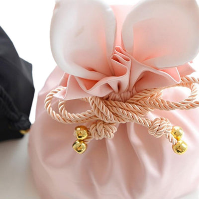 Bolsa de Almacenamiento de Joyas y Cosméticos con Orejas de Conejo - Seda con Cordón - Image 15