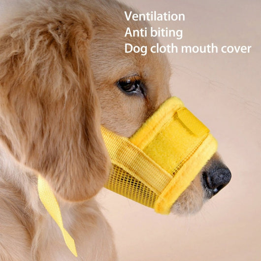 Orange and black adjustable pet muzzle with breathable mesh and a quick-release buckle. - Image 13