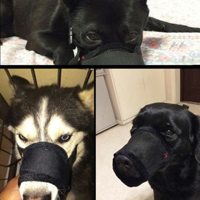 Orange and black adjustable pet muzzle with breathable mesh and a quick-release buckle. - Image 15