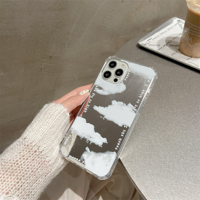Funda Espejo para Teléfono - Diseño Nube Blanca con Espejo Integrado - Image 16