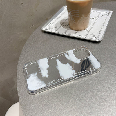 Funda Espejo para Teléfono - Diseño Nube Blanca con Espejo Integrado - Image 17