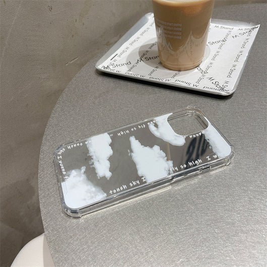 Funda Espejo para Teléfono - Diseño Nube Blanca con Espejo Integrado - Image 17