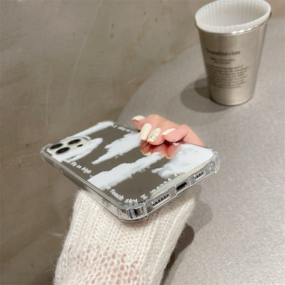 Funda Espejo para Teléfono - Diseño Nube Blanca con Espejo Integrado - Image 20