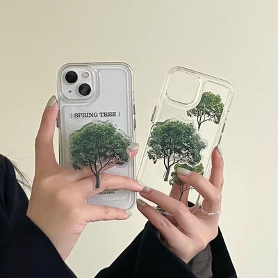 Funda Transparente Árbol Verde para Celular - Protección con Estilo Personalizado - Image 10