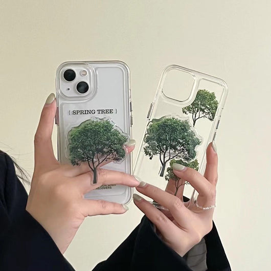Funda Transparente Árbol Verde para Celular - Protección con Estilo Personalizado - Image 10