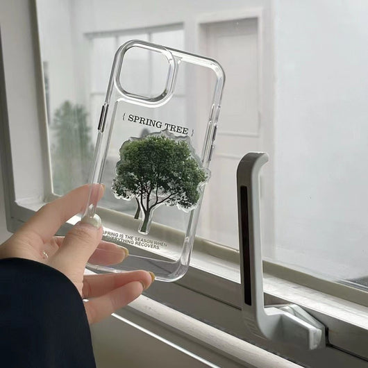 Funda Transparente Árbol Verde para Celular - Protección con Estilo Personalizado - Image 15