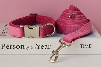 Collar de Cuerda para Perro Terciopelo Rojo Rosa - Image 12