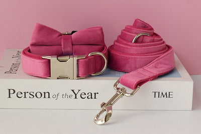 Collar de Cuerda para Perro Terciopelo Rojo Rosa - Image 13