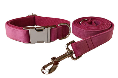 Collar de Cuerda para Perro Terciopelo Rojo Rosa - Image 19
