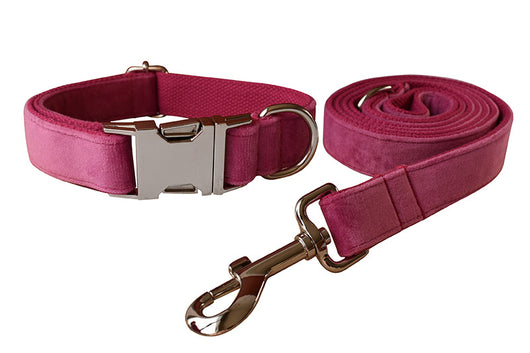 Collar de Cuerda para Perro Terciopelo Rojo Rosa - Image 19