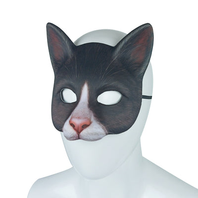 Máscara de Gato Blanco con Impresión Digital de Animales para Mascarada - Image 15