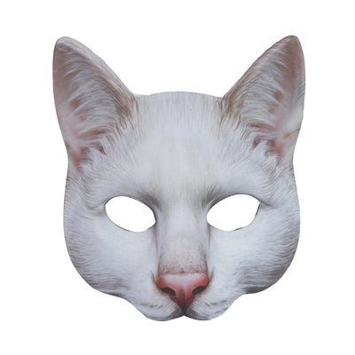 Máscara de Gato Blanco con Impresión Digital de Animales para Mascarada - Image 20
