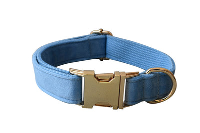 Collar para Perro de Terciopelo Azul con Cuerda - Image 9