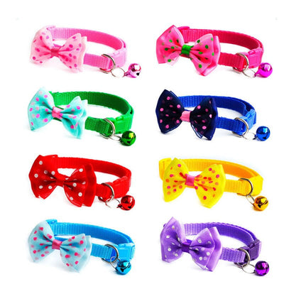 Collar Ajustable para Gato con Moño y Campana de Nylon - Image 10
