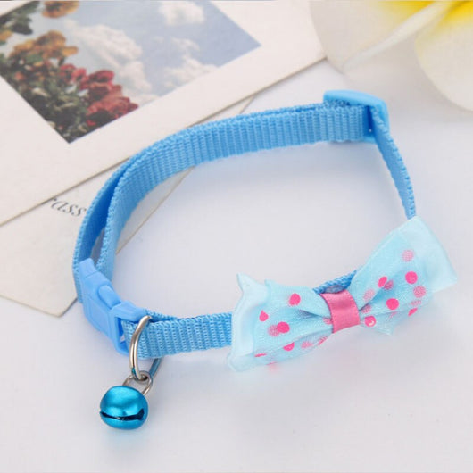 Collar Ajustable para Gato con Moño y Campana de Nylon - Image 15