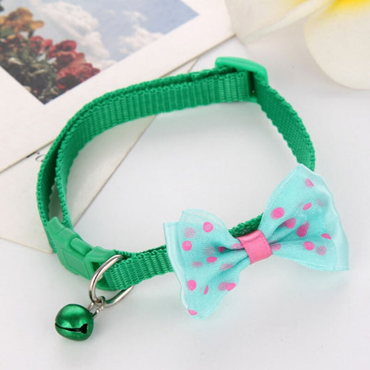 Collar Ajustable para Gato con Moño y Campana de Nylon - Image 16