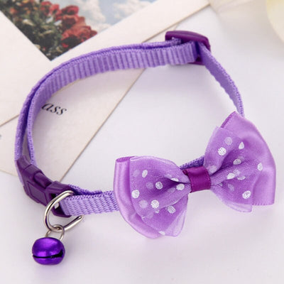 Collar Ajustable para Gato con Moño y Campana de Nylon - Image 17