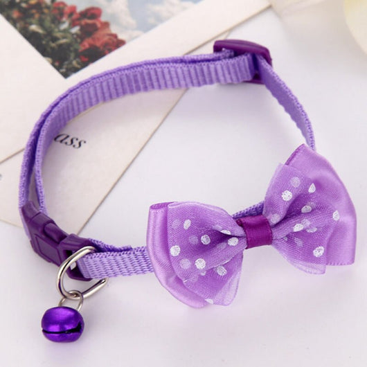 Collar Ajustable para Gato con Moño y Campana de Nylon - Image 17