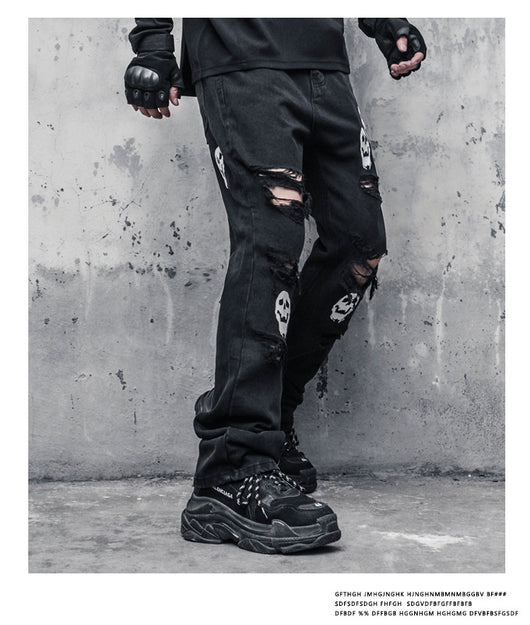 Jeans Rotos Calavera y Espadas para Hombre - Image 11