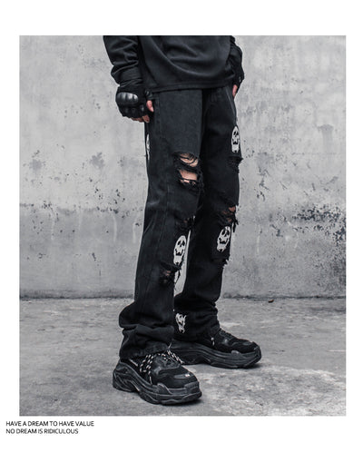 Jeans Rotos Calavera y Espadas para Hombre - Image 13