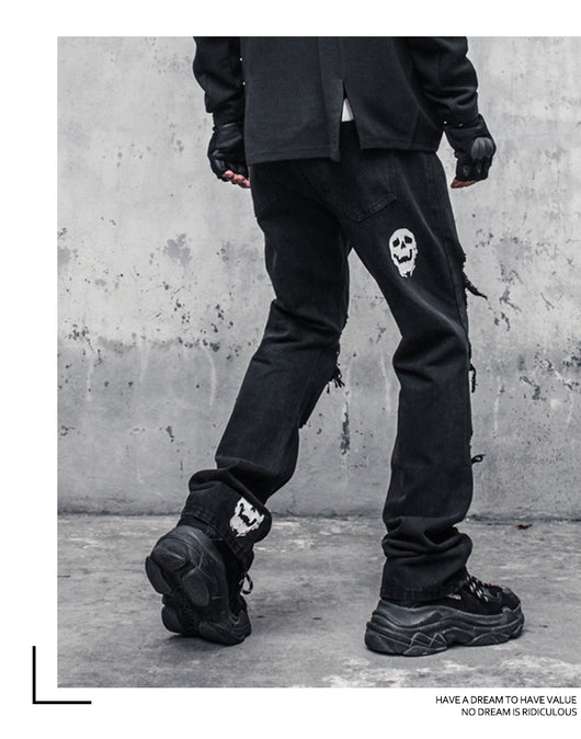Jeans Rotos Calavera y Espadas para Hombre - Image 15