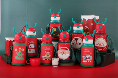Termo Infantil Reno Navideño con Manga Protectora - Acero Inoxidable Doble Pared - Image 18
